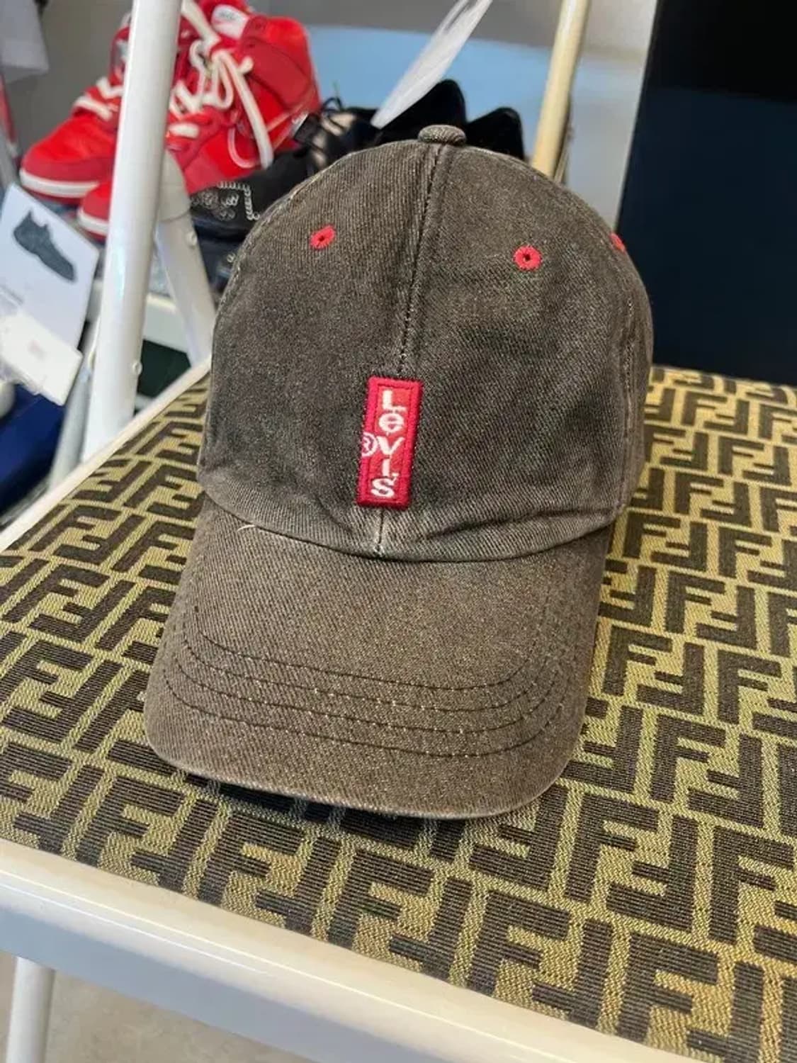 os 리바이스 로고 블랙 빈티지 볼캡 모자 상품이미지2