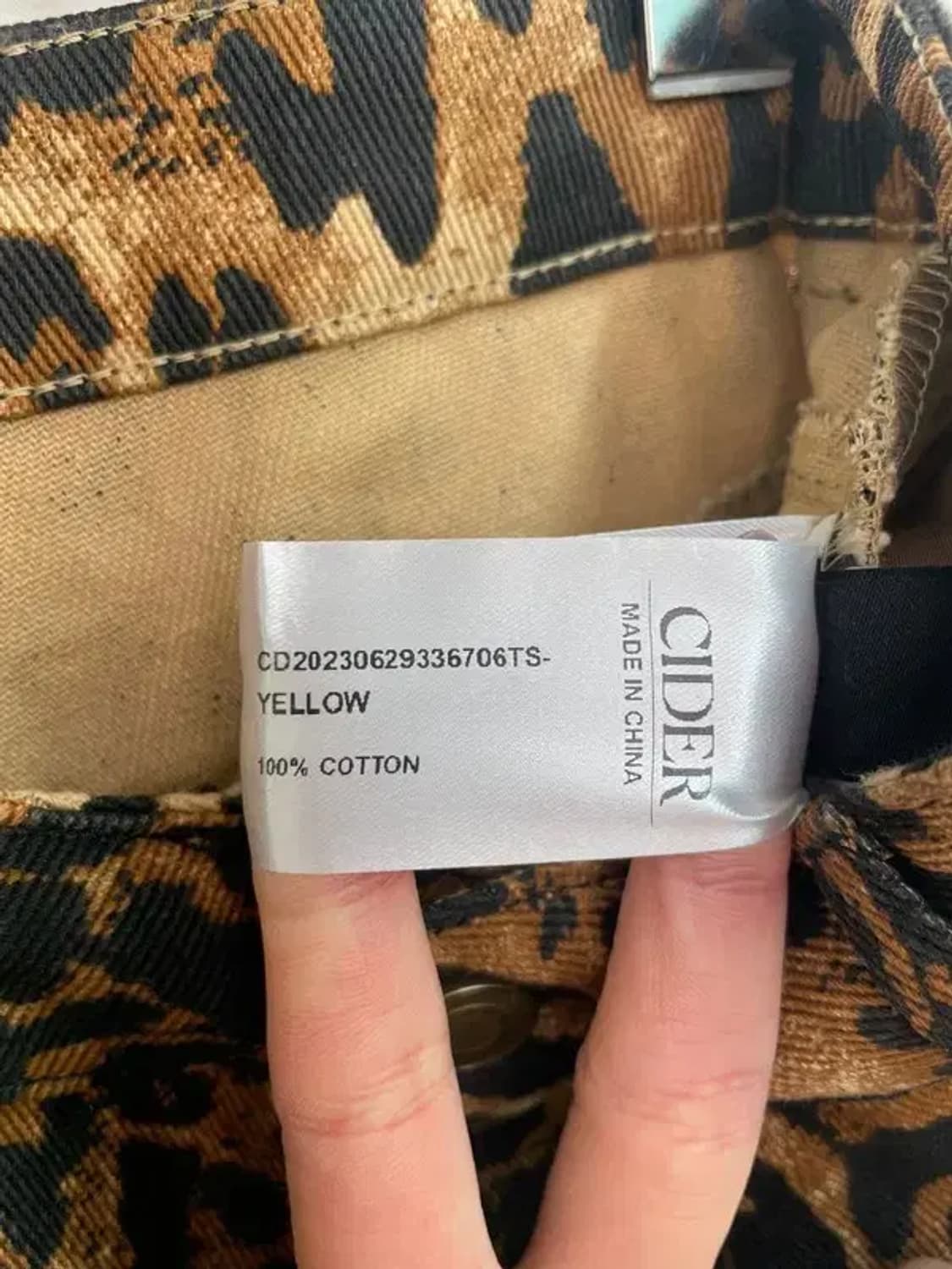 xs 새상품 cider 레오파드 와이드 팬츠 상품이미지6