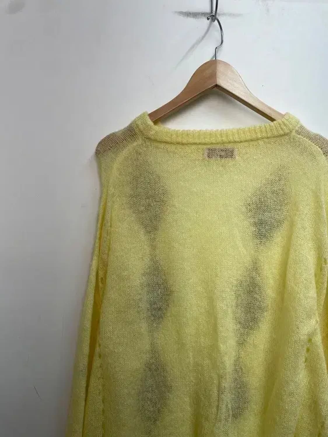 프리 새상품 wooha 아가일 패턴 옐로우 니트 상품이미지9