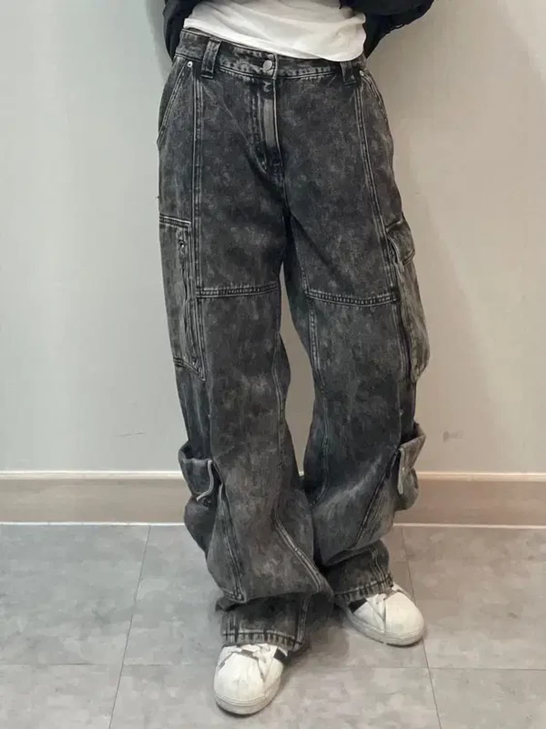 미디움 크리틱 더블 카고 데님팬츠 새상품 상품이미지1