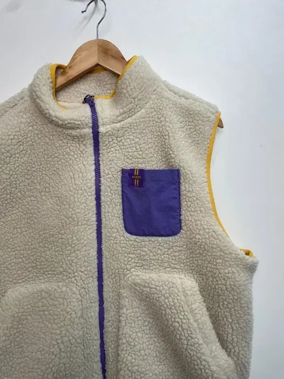 널디 NERDY아이보리 퍼플 쉐르파 베스트 상품이미지4