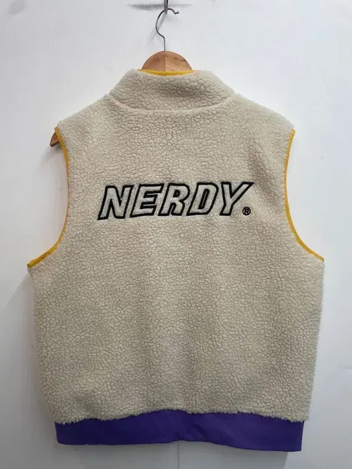 널디 NERDY아이보리 퍼플 쉐르파 베스트 상품이미지8