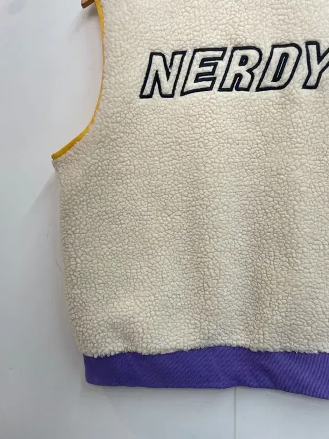 널디 NERDY아이보리 퍼플 쉐르파 베스트 상품이미지9