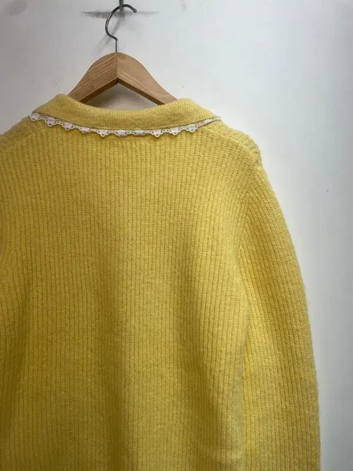 프리 wooha 새상품 여자 진주 레이스 가디건 니트 상품이미지10