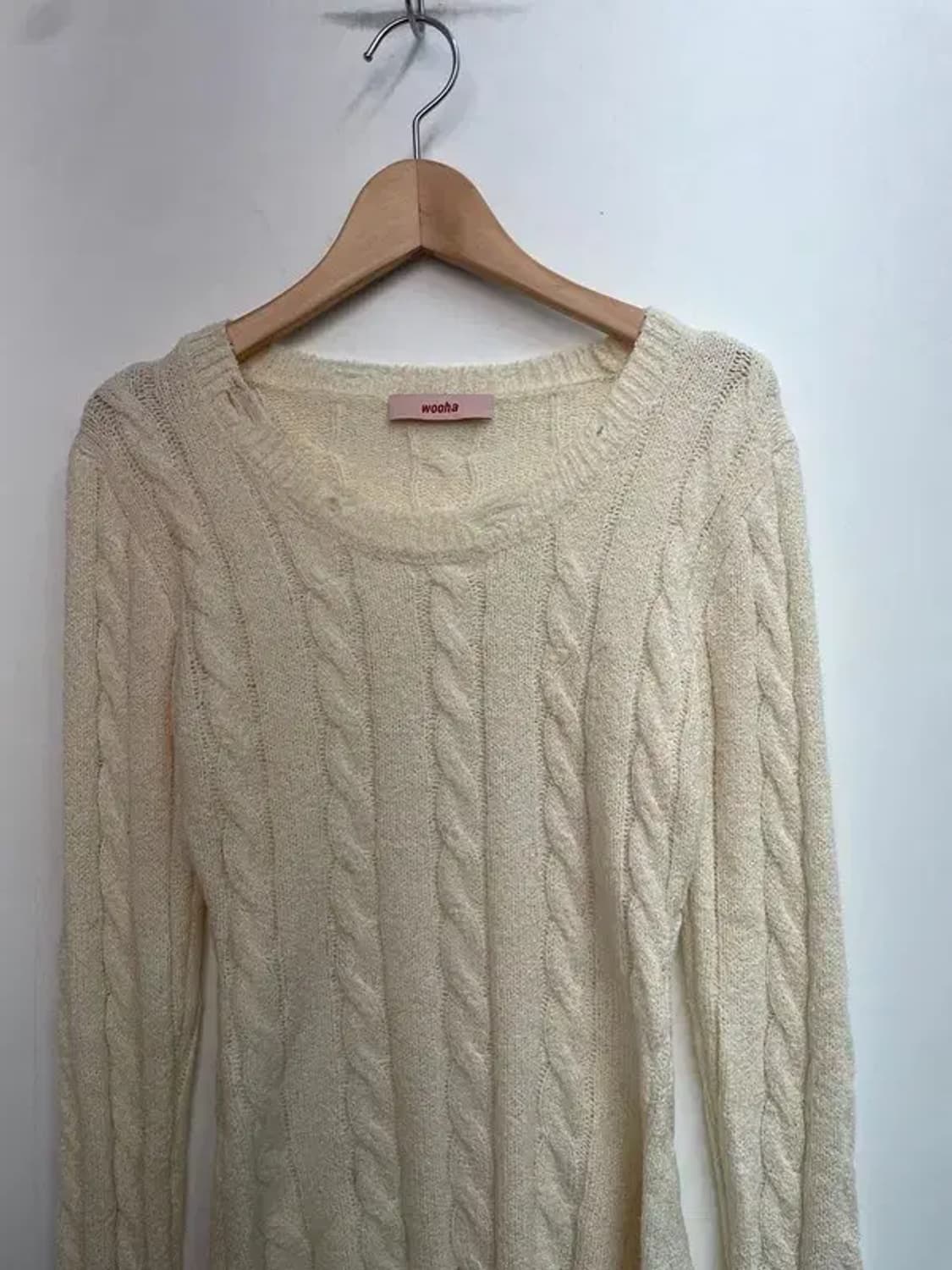 스몰 새상품 wooha 여자 꽈배기 니트 상품이미지4