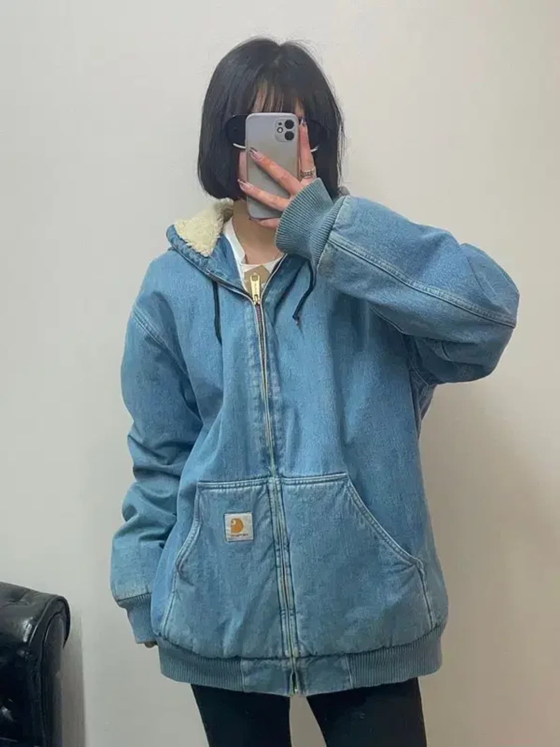 xl 칼하트WIP 데님 오버핏 액티브 자켓 상품이미지1