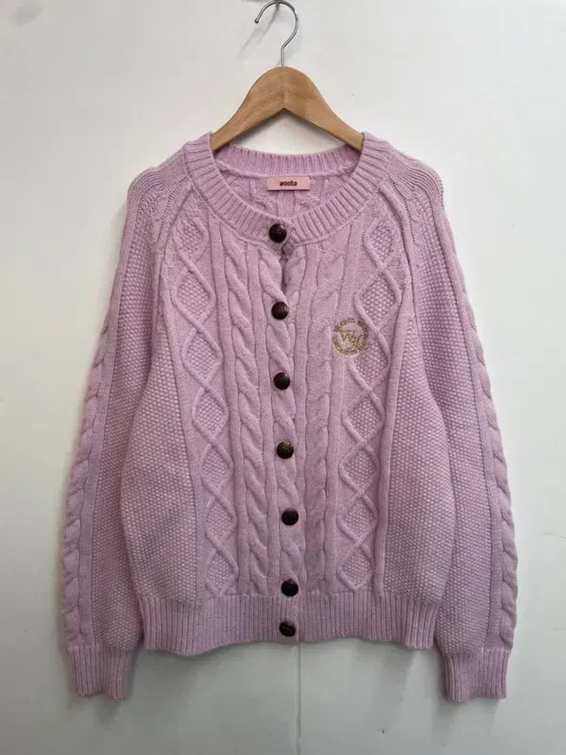 프리 wooha 새상품 보카시 꽈배기 니트 퍼플 상품이미지2