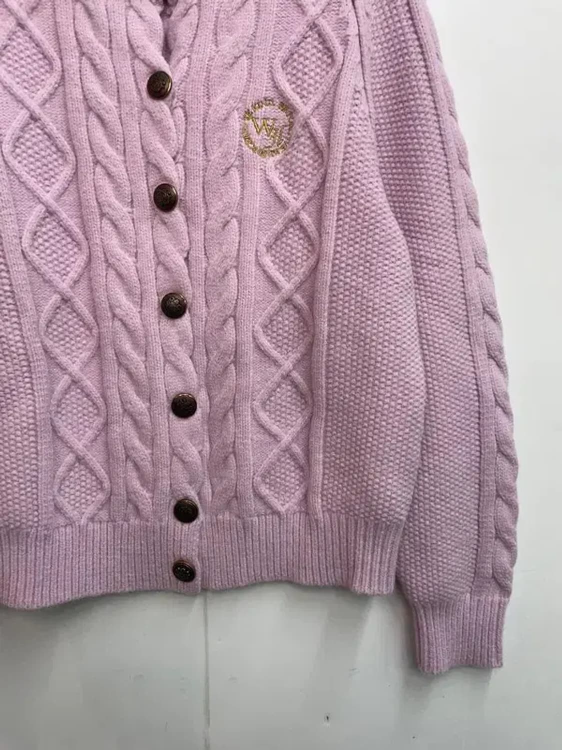 프리 wooha 새상품 보카시 꽈배기 니트 퍼플 상품이미지3