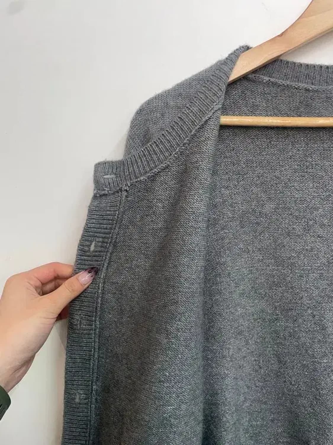 프리 새상품 wooha 그레이 라운드넥 가디건 상품이미지6