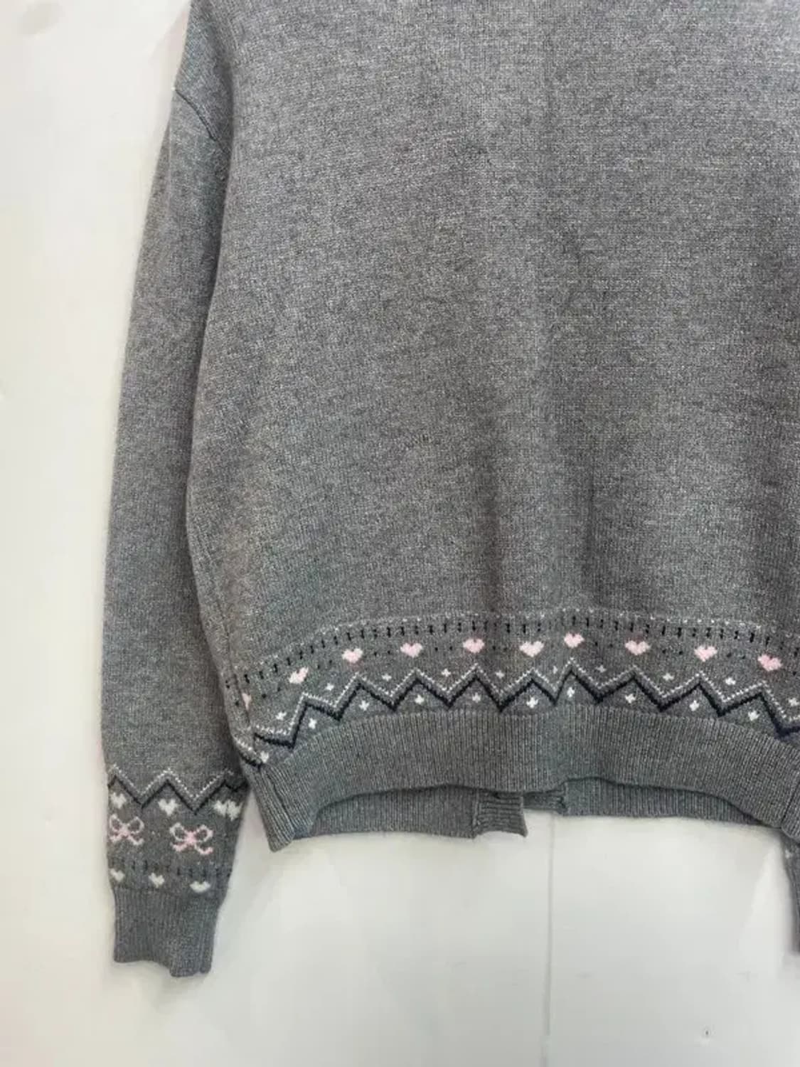 프리 새상품 wooha 그레이 라운드넥 가디건 상품이미지9