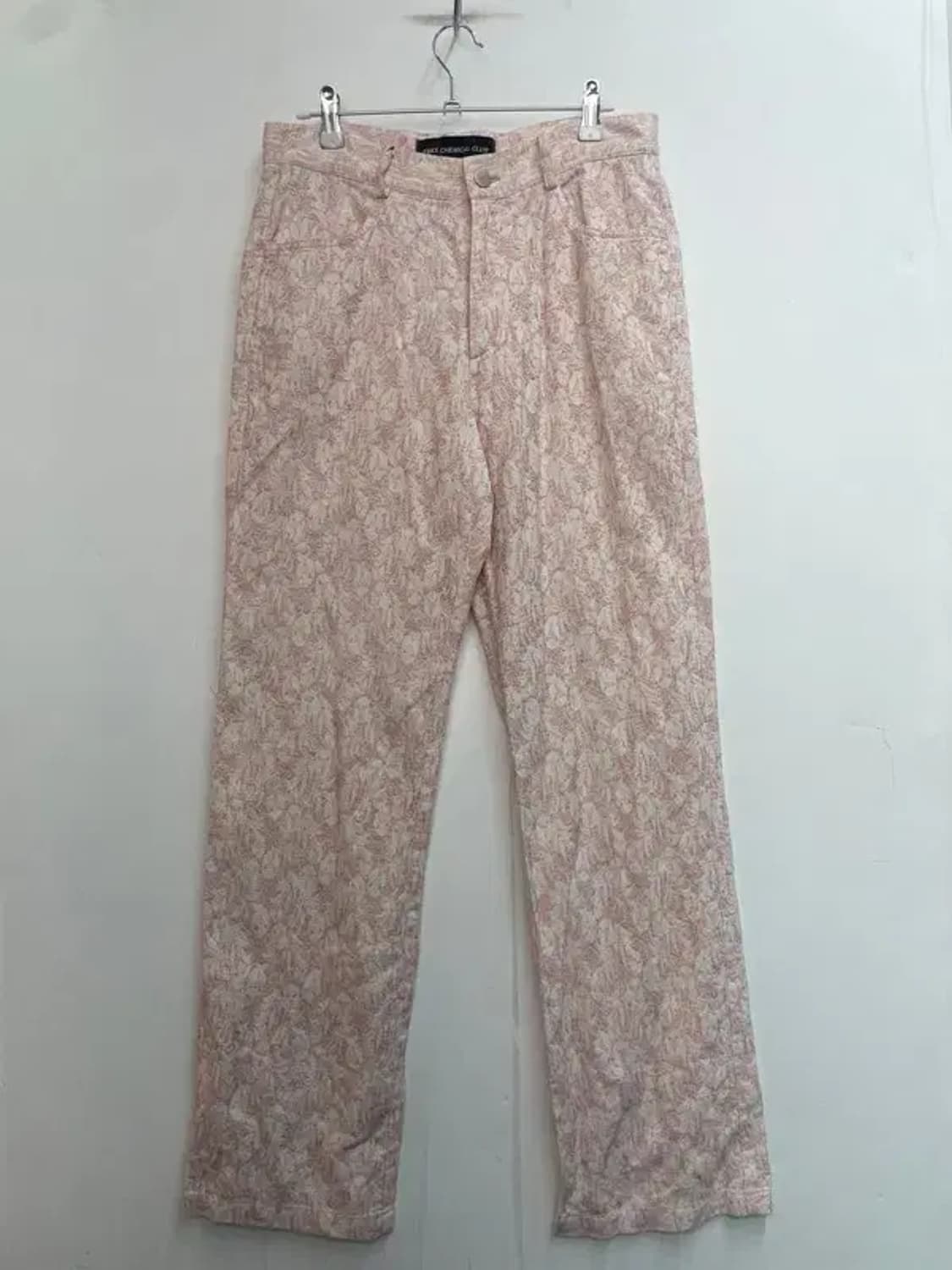 페이크 케미컬 클럽 플라워패턴 핑크 로즈 팬츠 상품이미지2