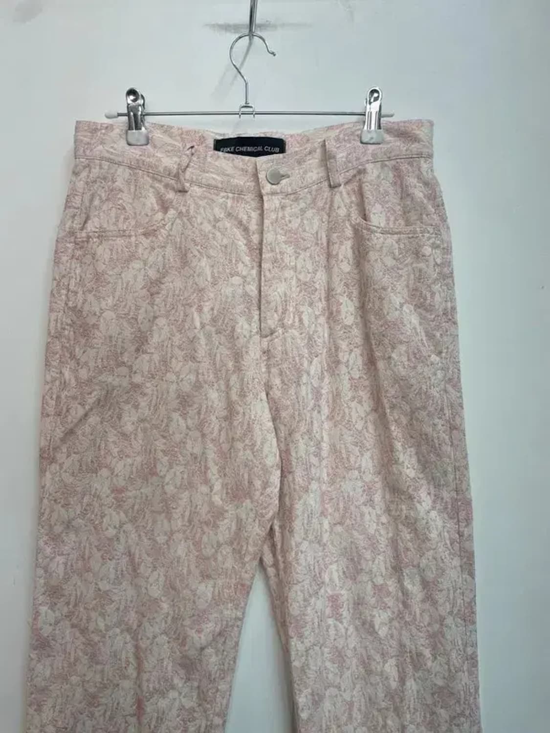 페이크 케미컬 클럽 플라워패턴 핑크 로즈 팬츠 상품이미지4