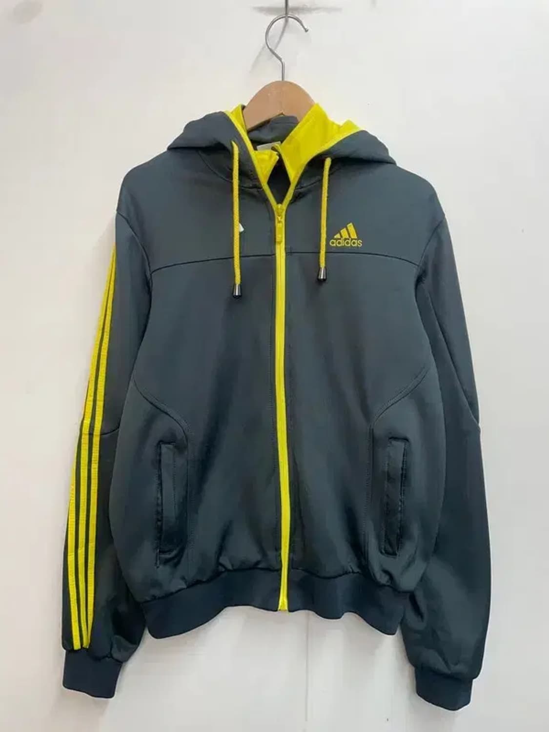 라지 아디다스 스포츠 삼선 로고 후드집업 트레이닝탑 져지 상품이미지2