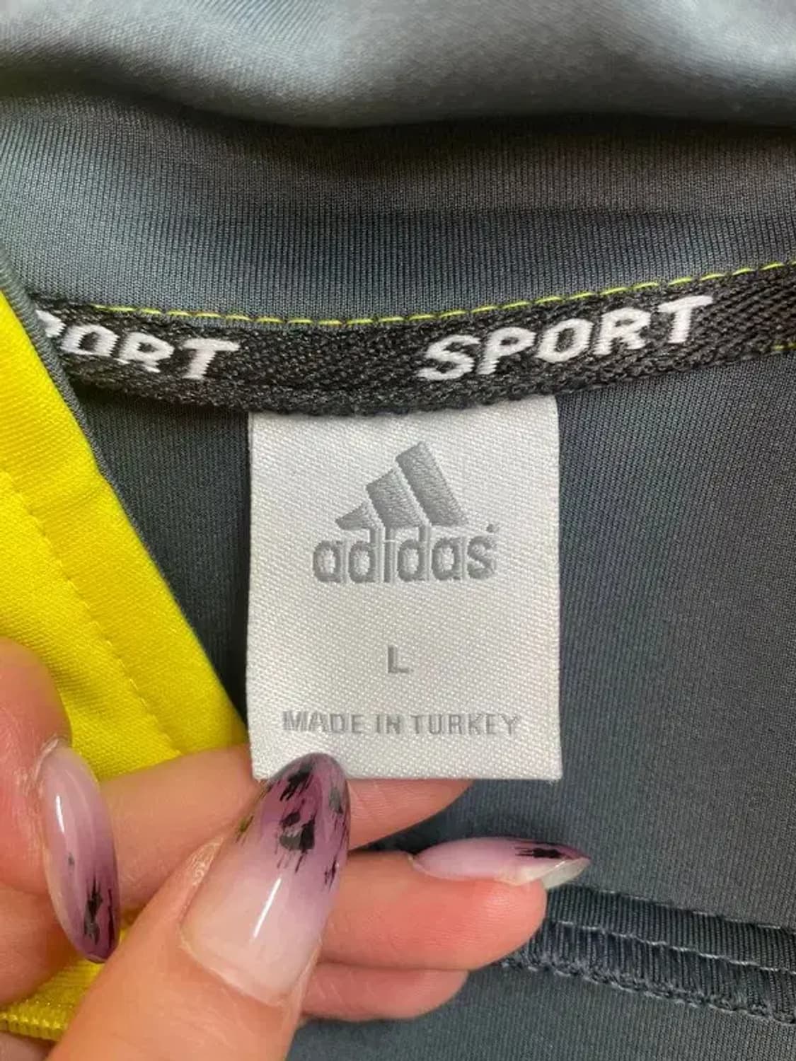 라지 아디다스 스포츠 삼선 로고 후드집업 트레이닝탑 져지 상품이미지5