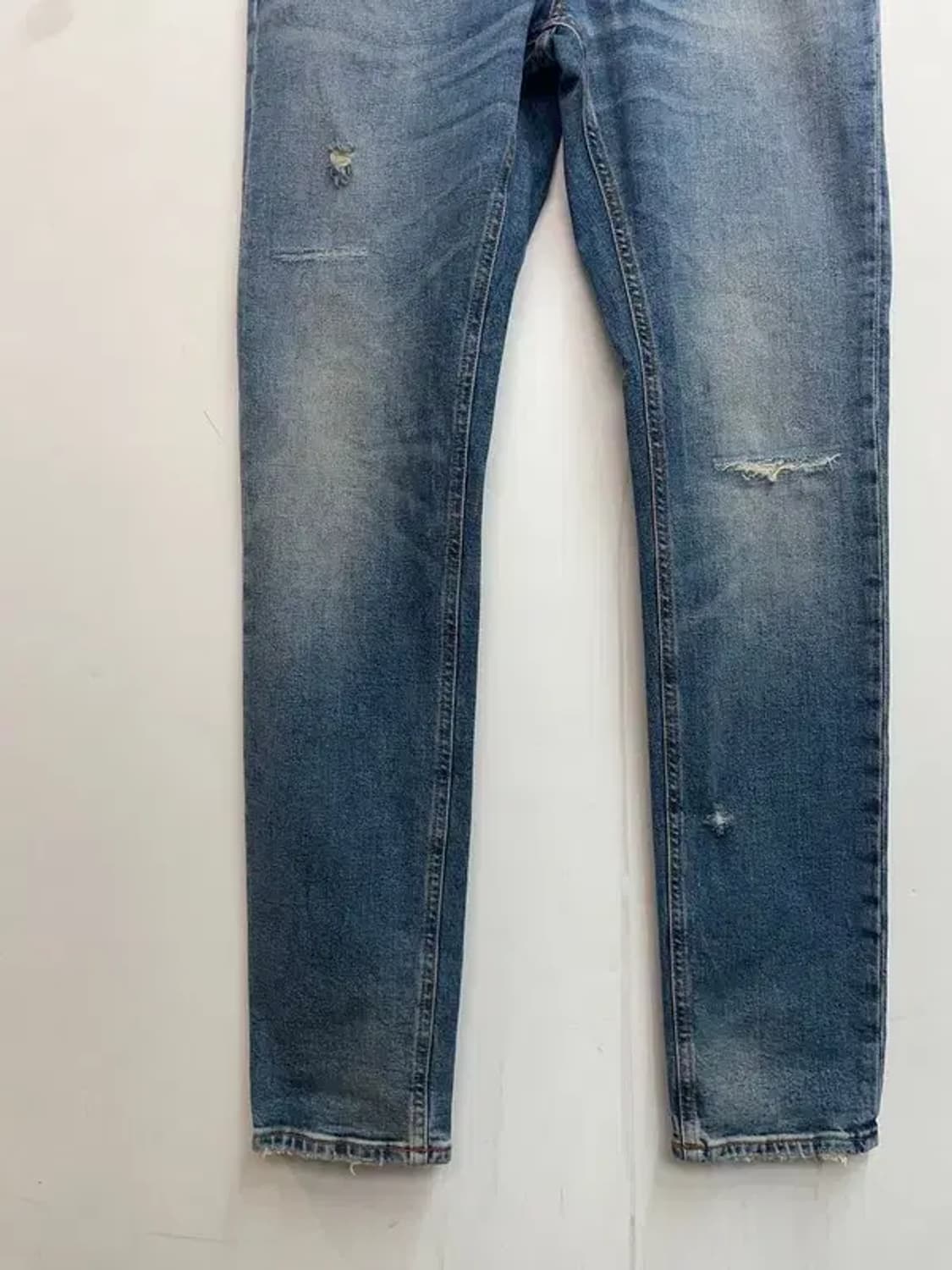 30 새상품 하이쿠레 데미지 워싱 슬림핏 청바지 팬츠 상품이미지3