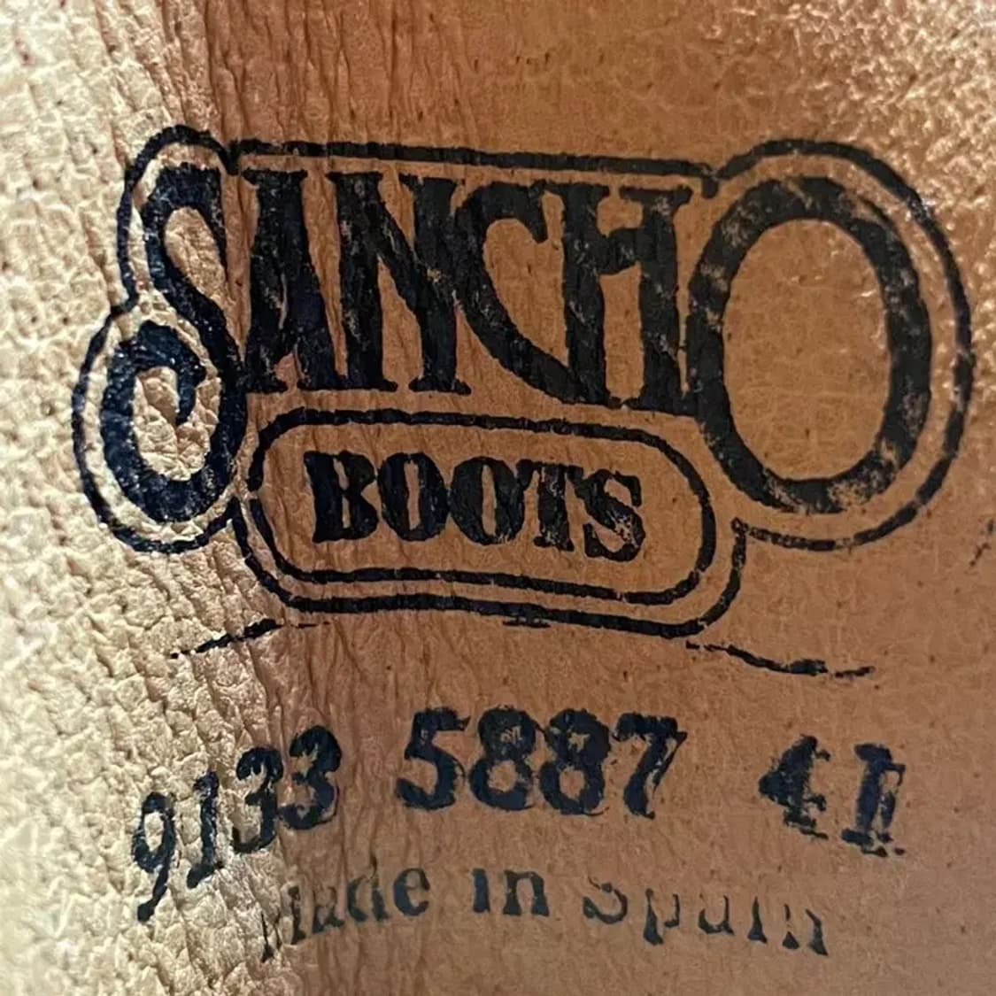 Sancho 빈티지 브라운 가죽 웨스턴 카우보이 부츠 상품이미지5