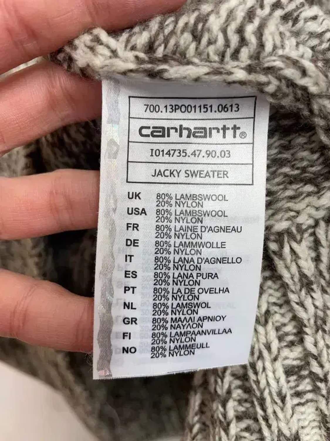 칼하트 jacky 울 오버핏 울 스웨터 니트 상품이미지7
