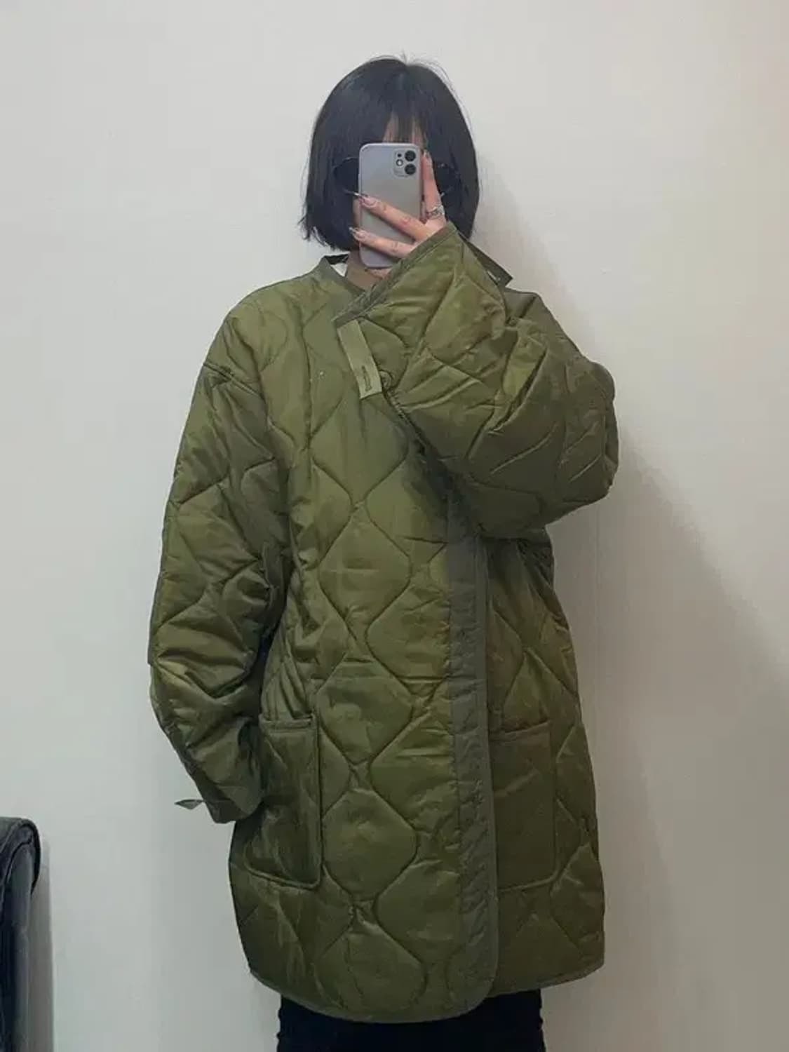 xl 새상품 슬로우 스탠다드 퀼팅 자켓 누빔깔깔이 상품이미지1