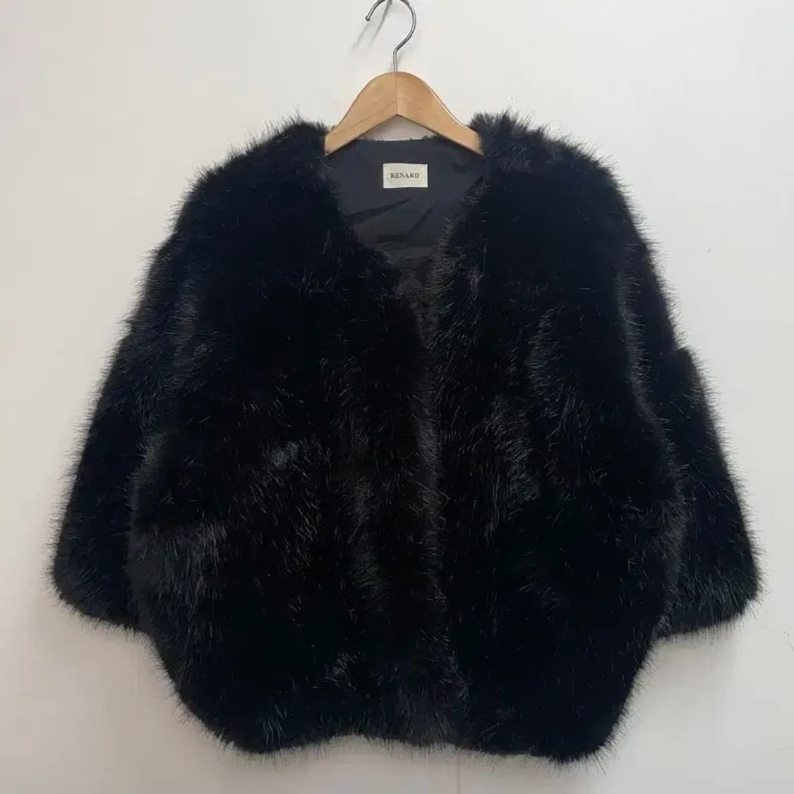 프리 여자 페이크퍼 블랙 여자 자켓 상품이미지2