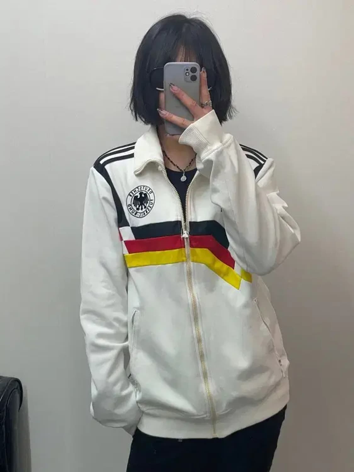 대장급 100아디다스 독일 국대 09-10 화이트 트랙탑 희귀져지 상품이미지1