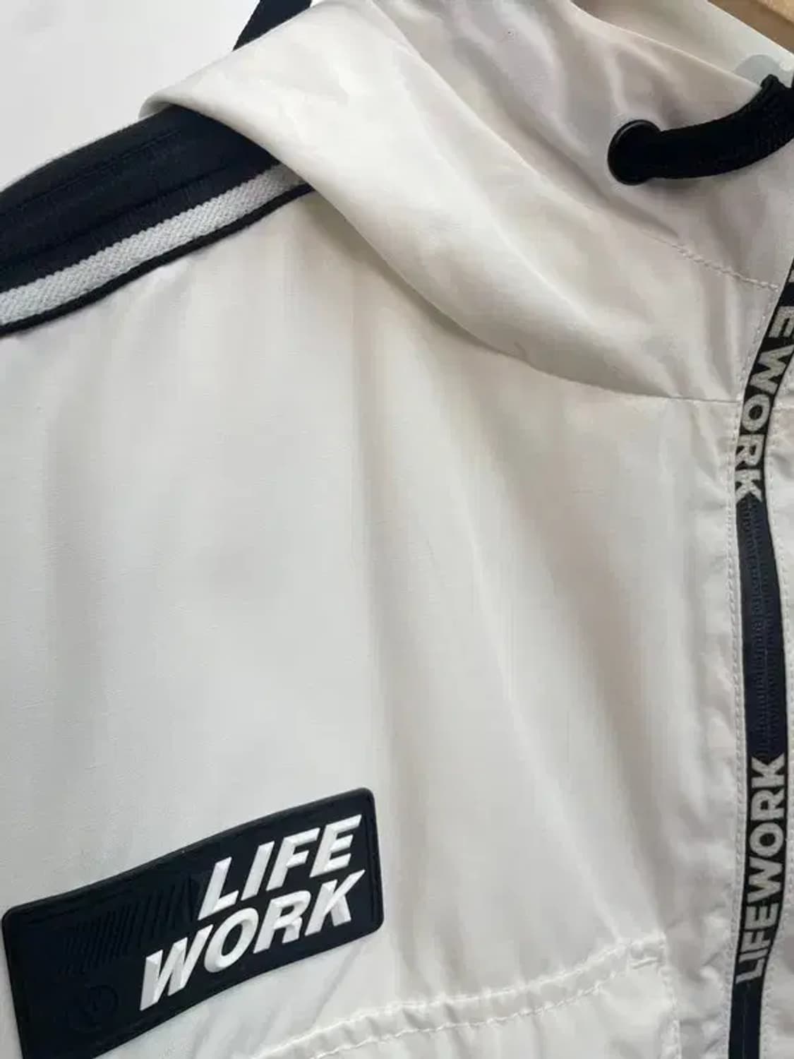 미디움 라이프워크롱기장 루즈핏 후드 점퍼 화이트 상품이미지6