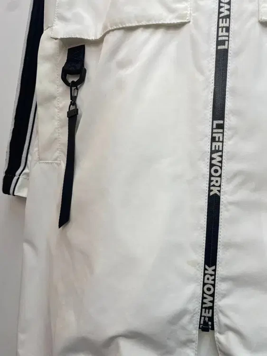 미디움 라이프워크롱기장 루즈핏 후드 점퍼 화이트 상품이미지9