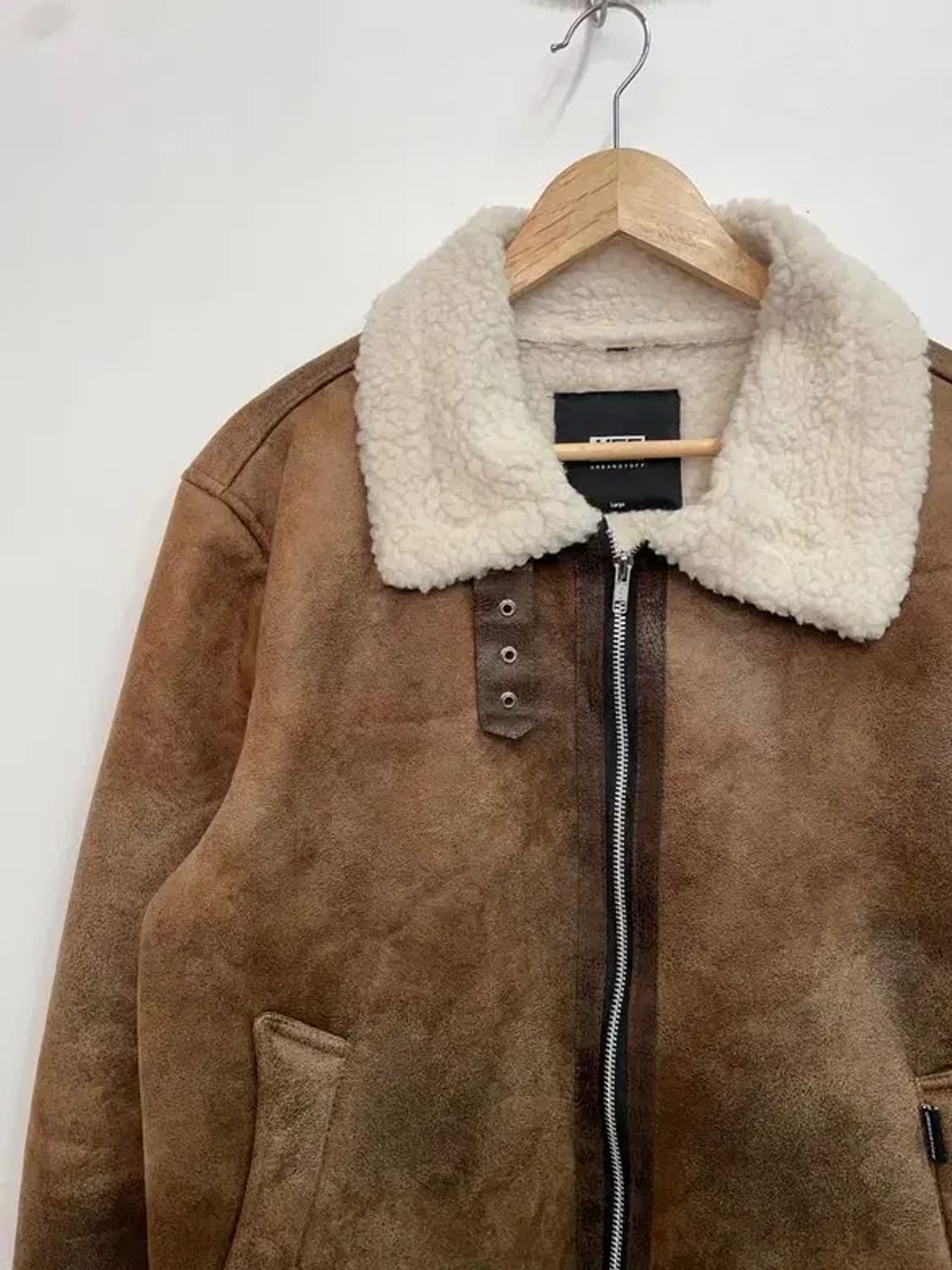 라지 어반스터프 스웨이드 무톤 무스탕 자켓 브라운 상품이미지4