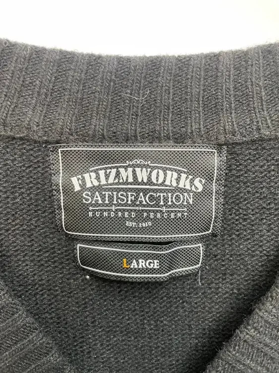 라지 프리즘웍스 블랙 브이넥 가디건 상품이미지5