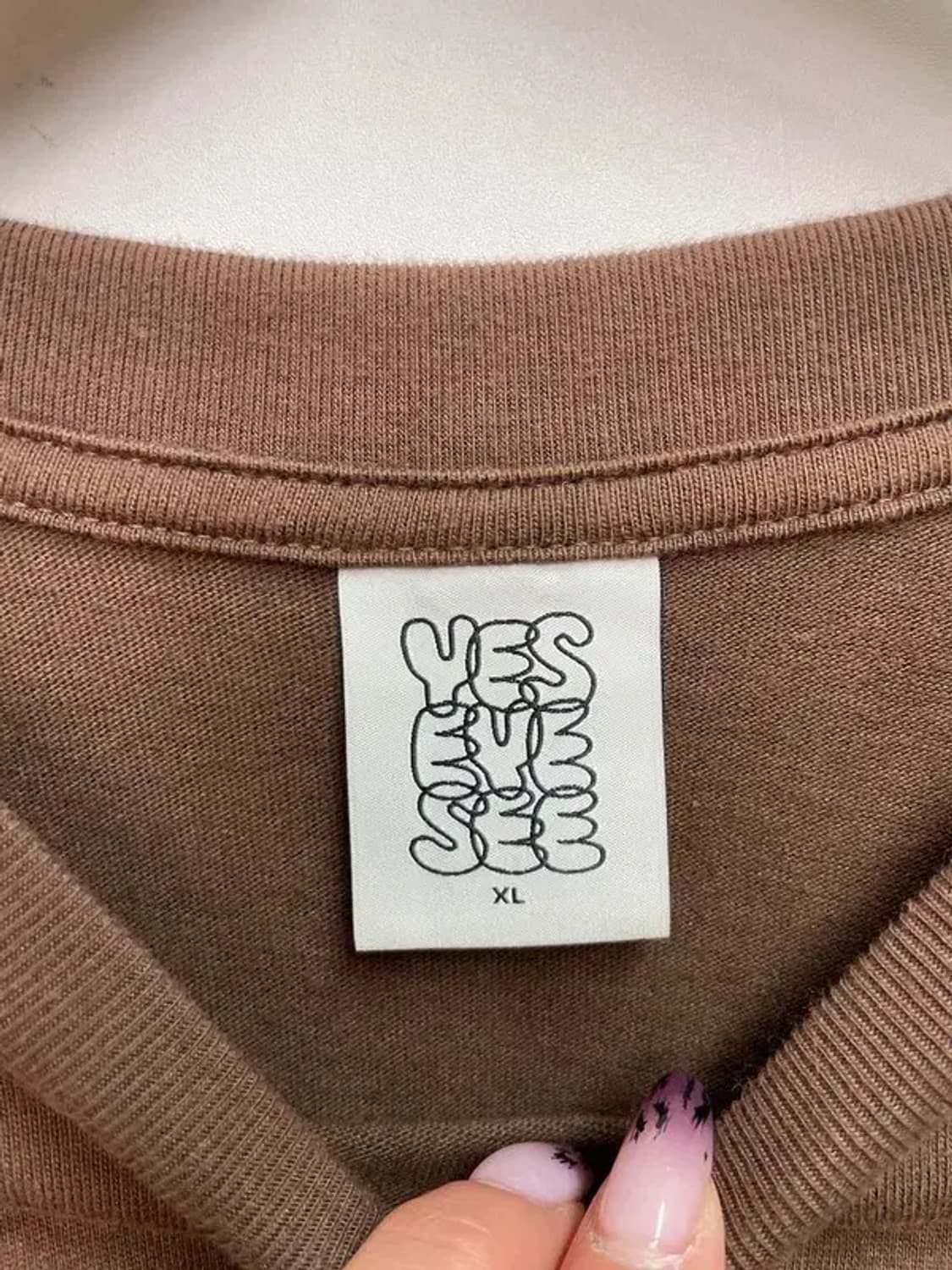 xl 예쓰아이씨 벌스데이 오버핏 브라운 롱슬리브 티셔츠 상품이미지6