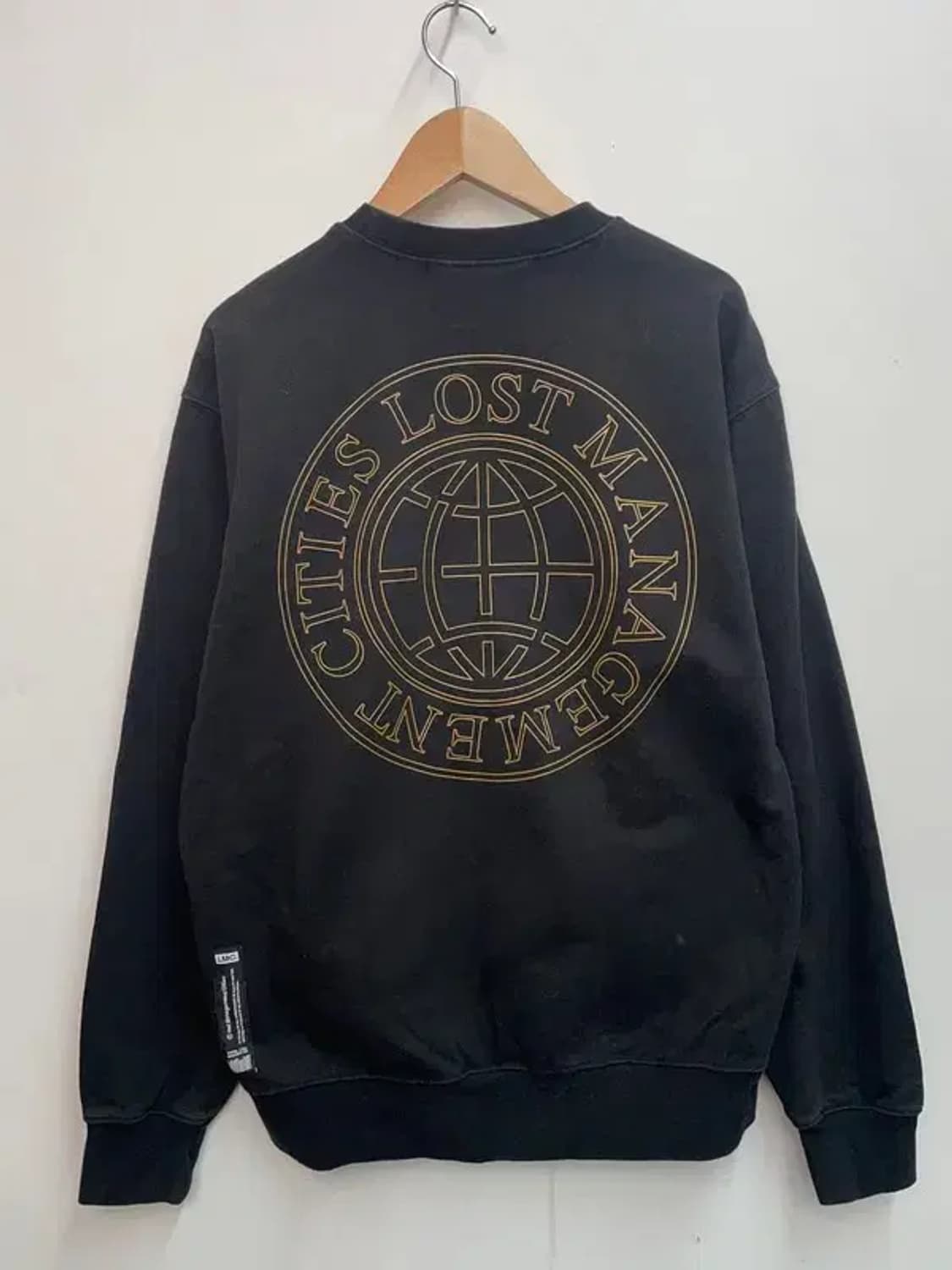 스몰 LMC 엘엠씨 클래식 휠 그레이 라운드 맨투맨 블랙 상품이미지7