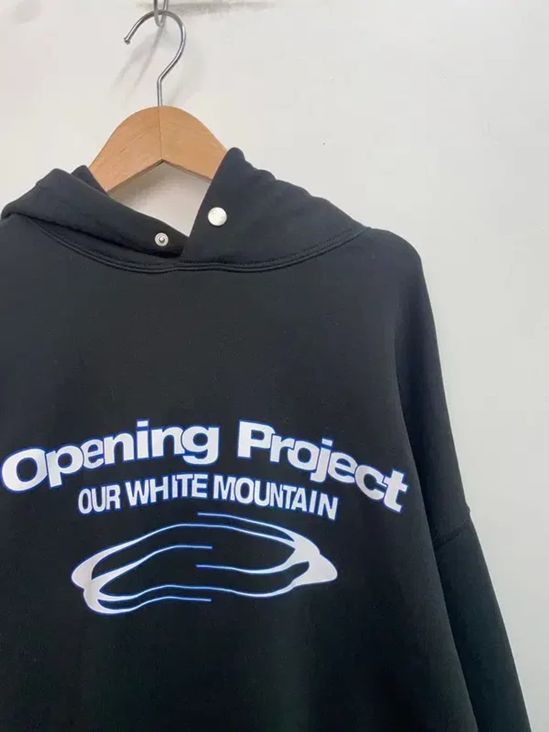 3사이즈 오프닝프로젝트 로고 후드티셔츠 블랙 상품이미지4