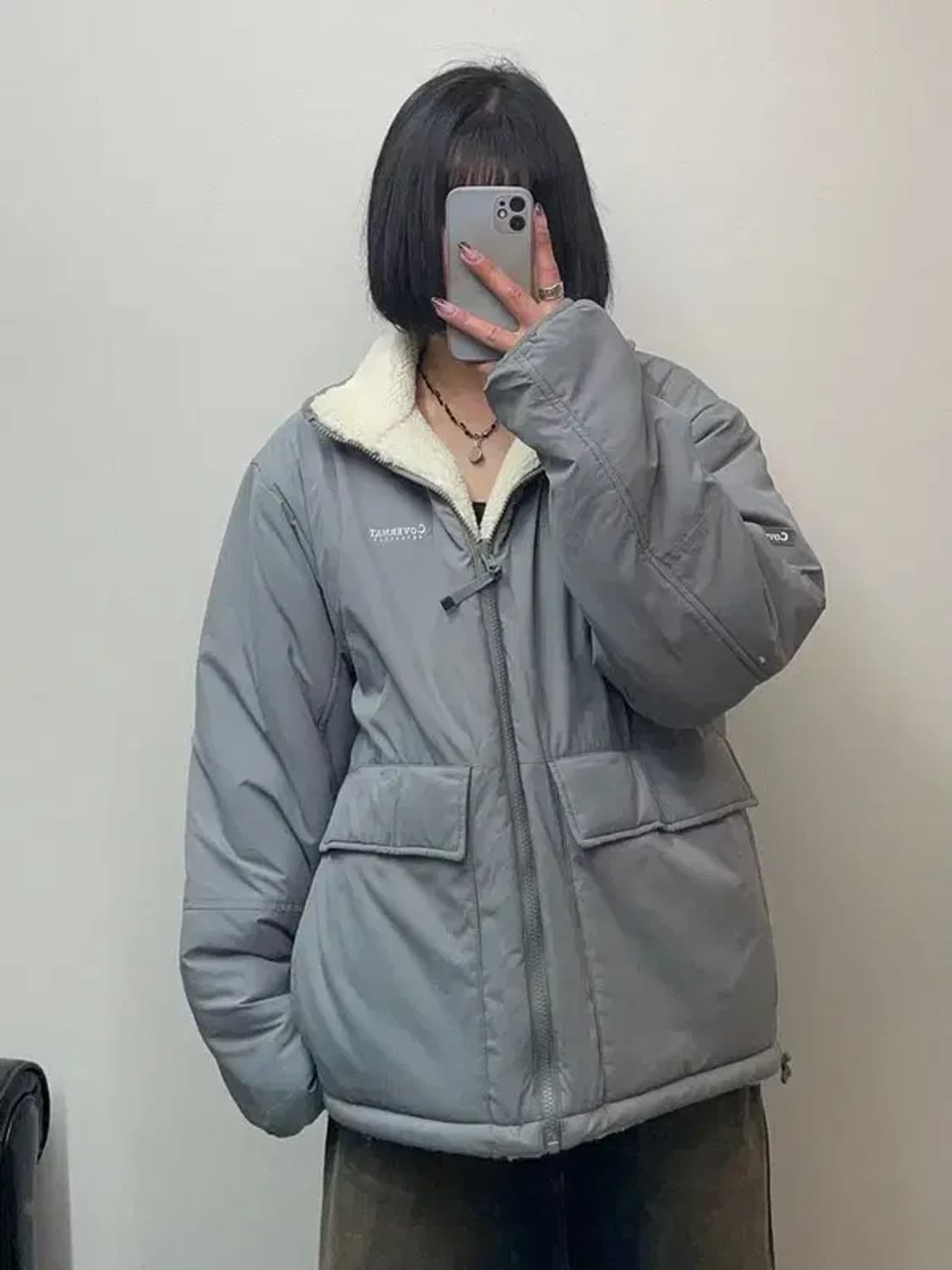 라지 커버낫 리버시블 자켓 양면 상품이미지1