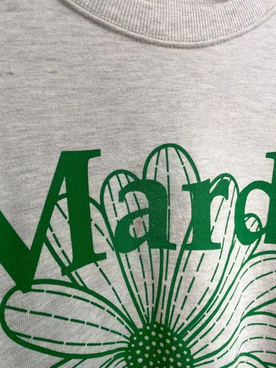 여성 마르디 메크르디 플라워 로고 오버핏 맨투맨 상품이미지5