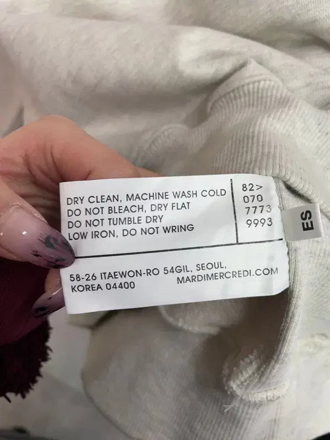 여성 마르디 메크르디 플라워 로고 오버핏 맨투맨 상품이미지7