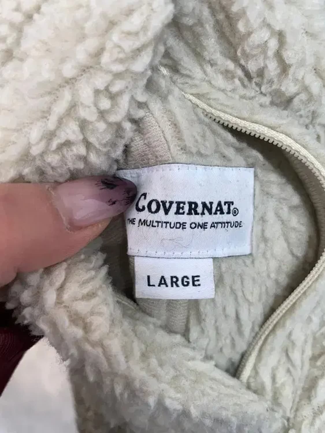 라지 커버낫 리버시블 플리스 자켓 점퍼 블랙 상품이미지6