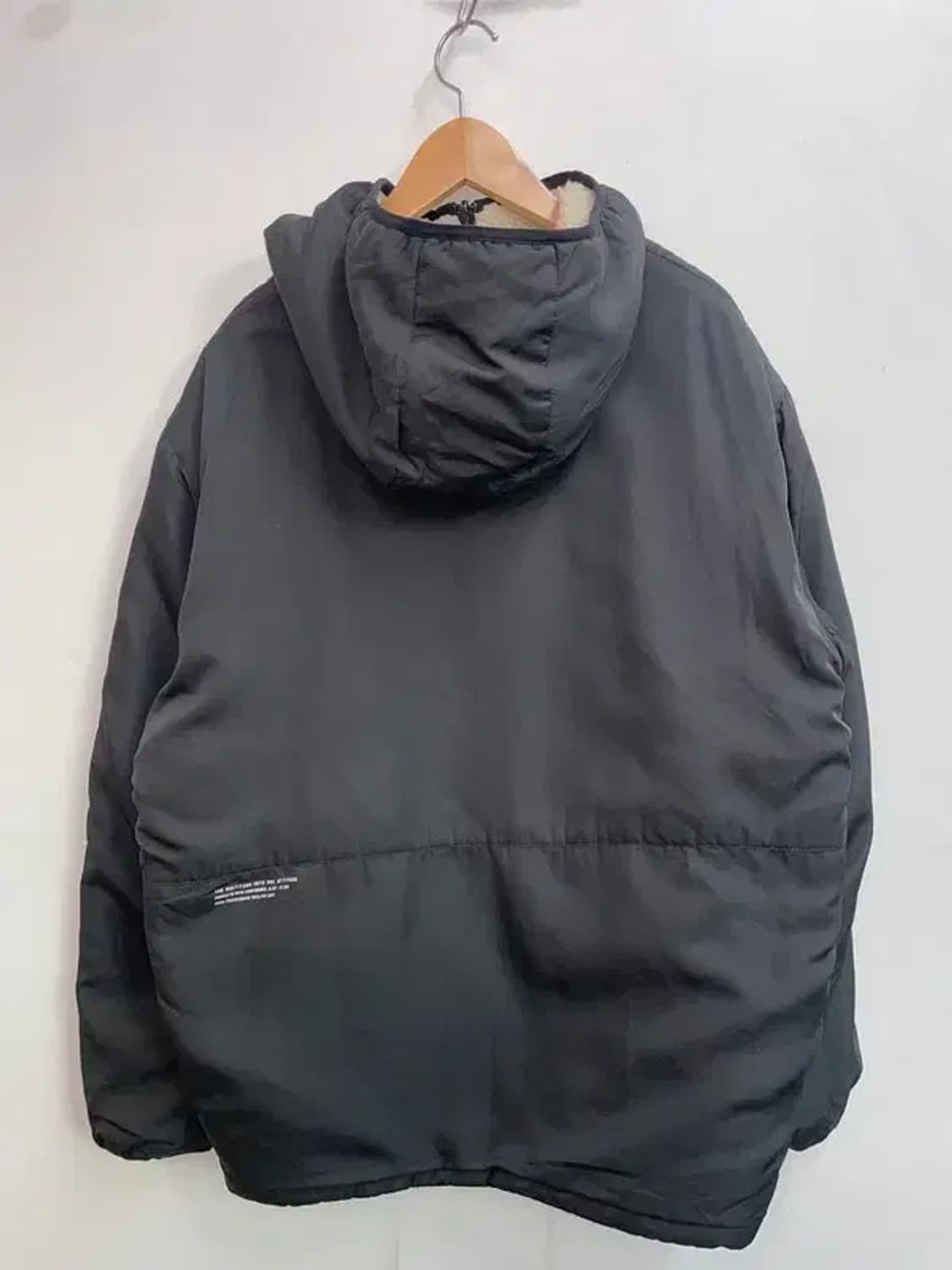 라지 커버낫 리버시블 플리스 자켓 점퍼 블랙 상품이미지8