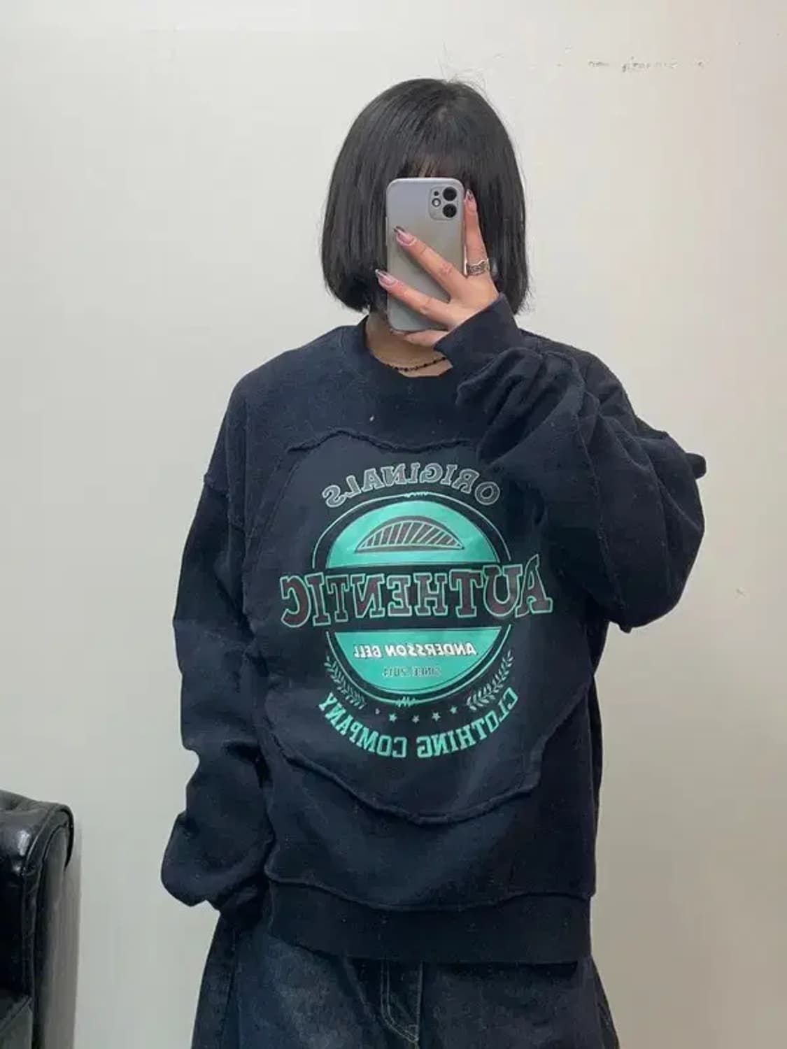 라지  앤더슨벨 어센틱 로고 맨투맨 티셔츠 빈티지 상품이미지1