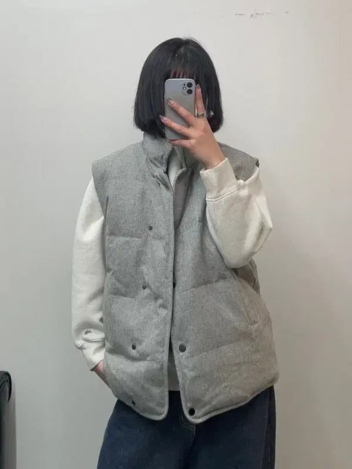 프리 톰보이 다운패딩 조끼 프리사이즈 상품이미지1