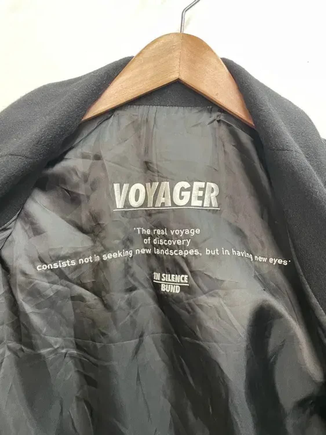 라지 인사일런스 울 캐시미어 롱 코트 자켓 블랙 상품이미지5