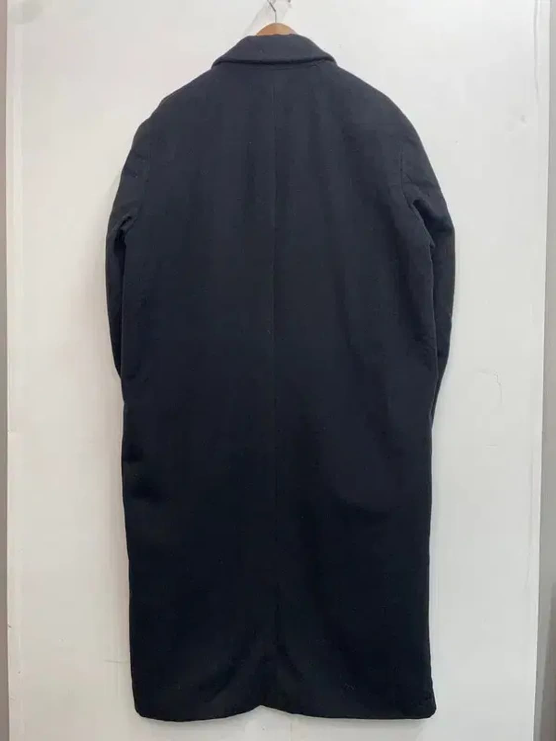 라지 인사일런스 울 캐시미어 롱 코트 자켓 블랙 상품이미지9