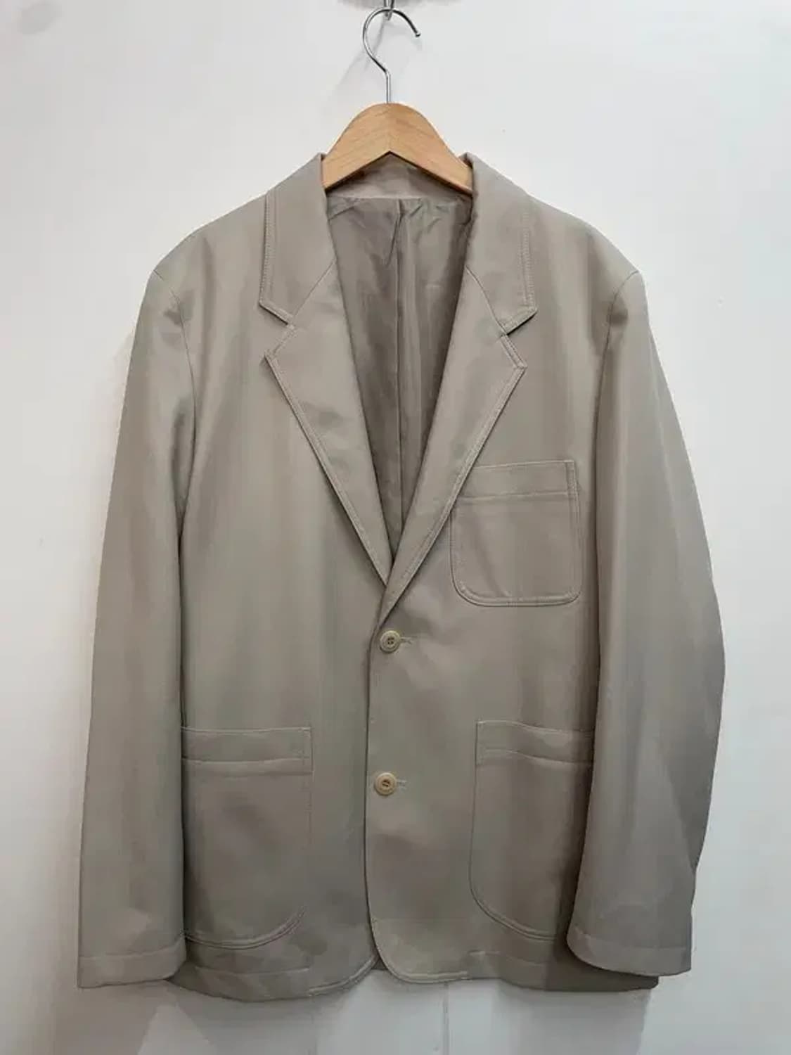 라지 쿠어 2버튼 오버핏 블레이져  다크베이지 상품이미지2