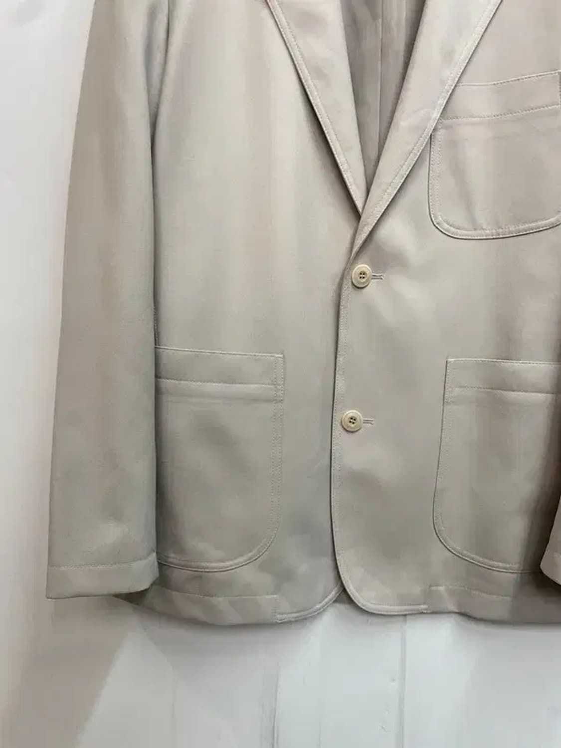 라지 쿠어 2버튼 오버핏 블레이져  다크베이지 상품이미지3