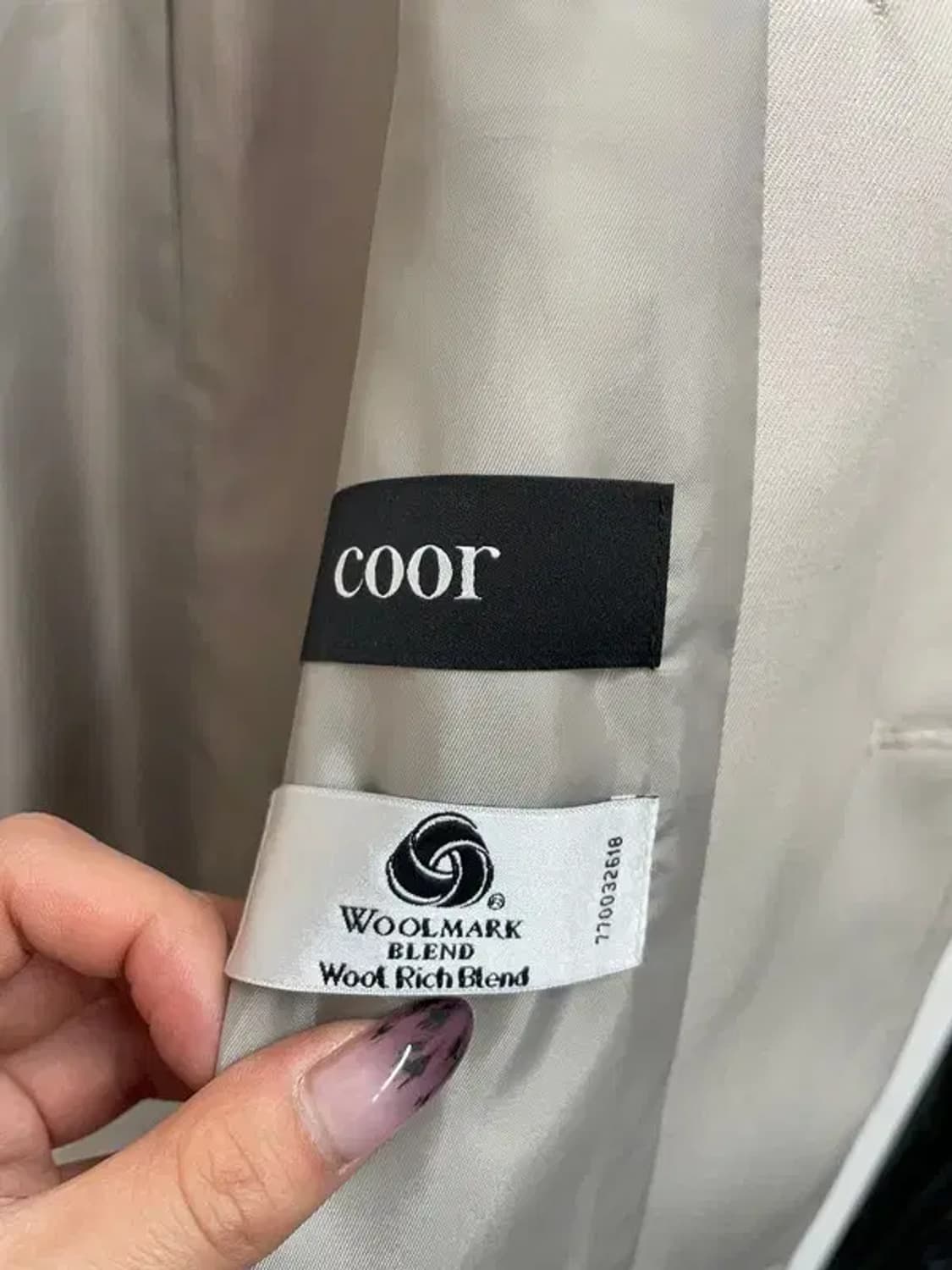 라지 쿠어 2버튼 오버핏 블레이져  다크베이지 상품이미지6