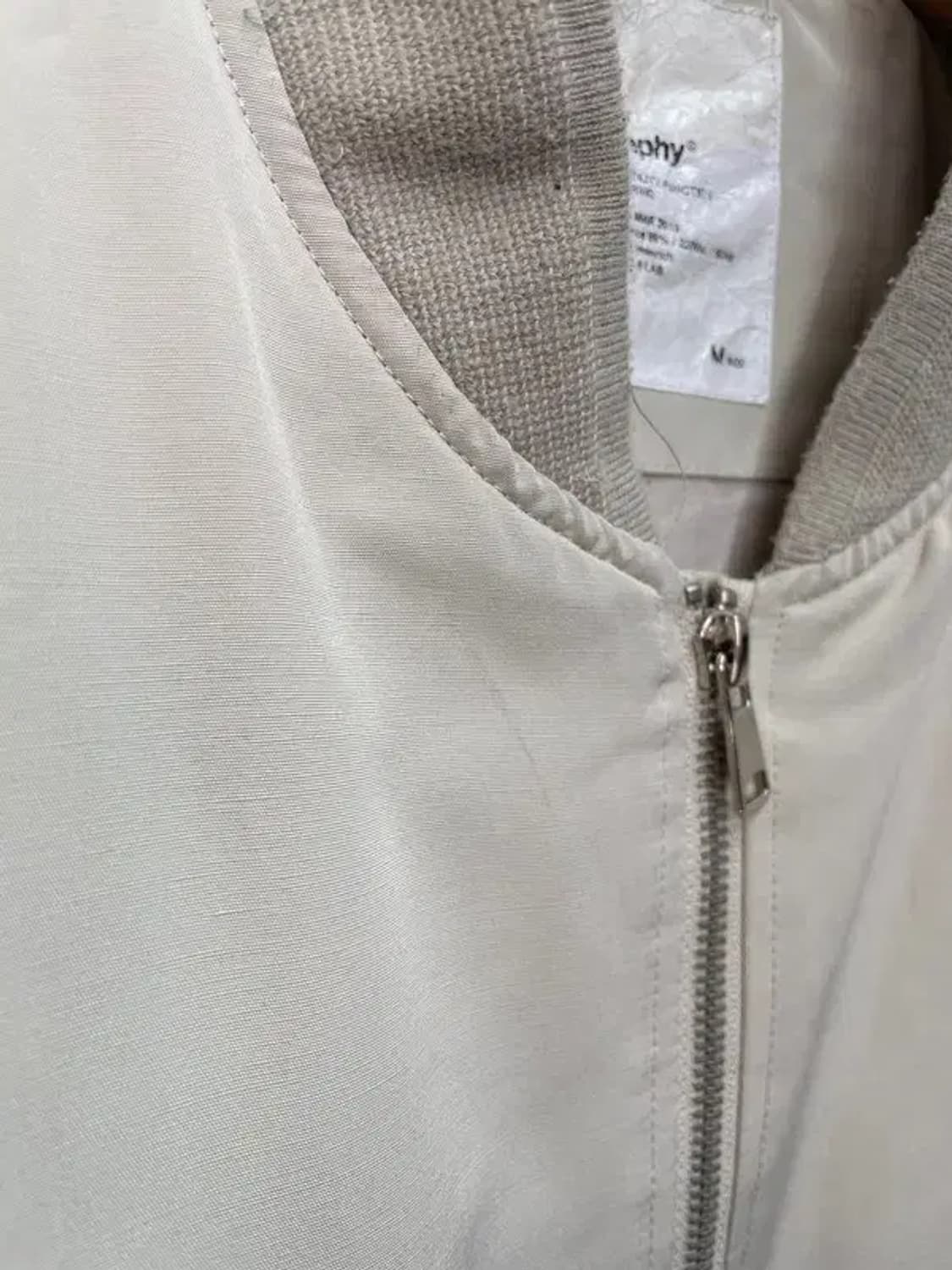 미디움 코드그라피 항공점퍼 다운패딩 자켓 베이지 상품이미지5