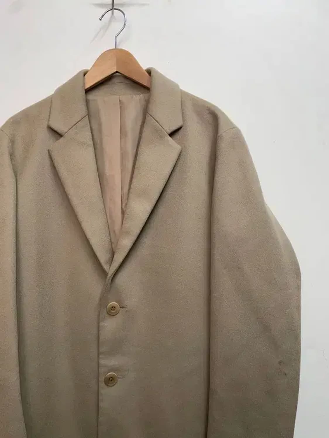 미디움 coor 울 캐시미어 롱코트 베이지 상품이미지4