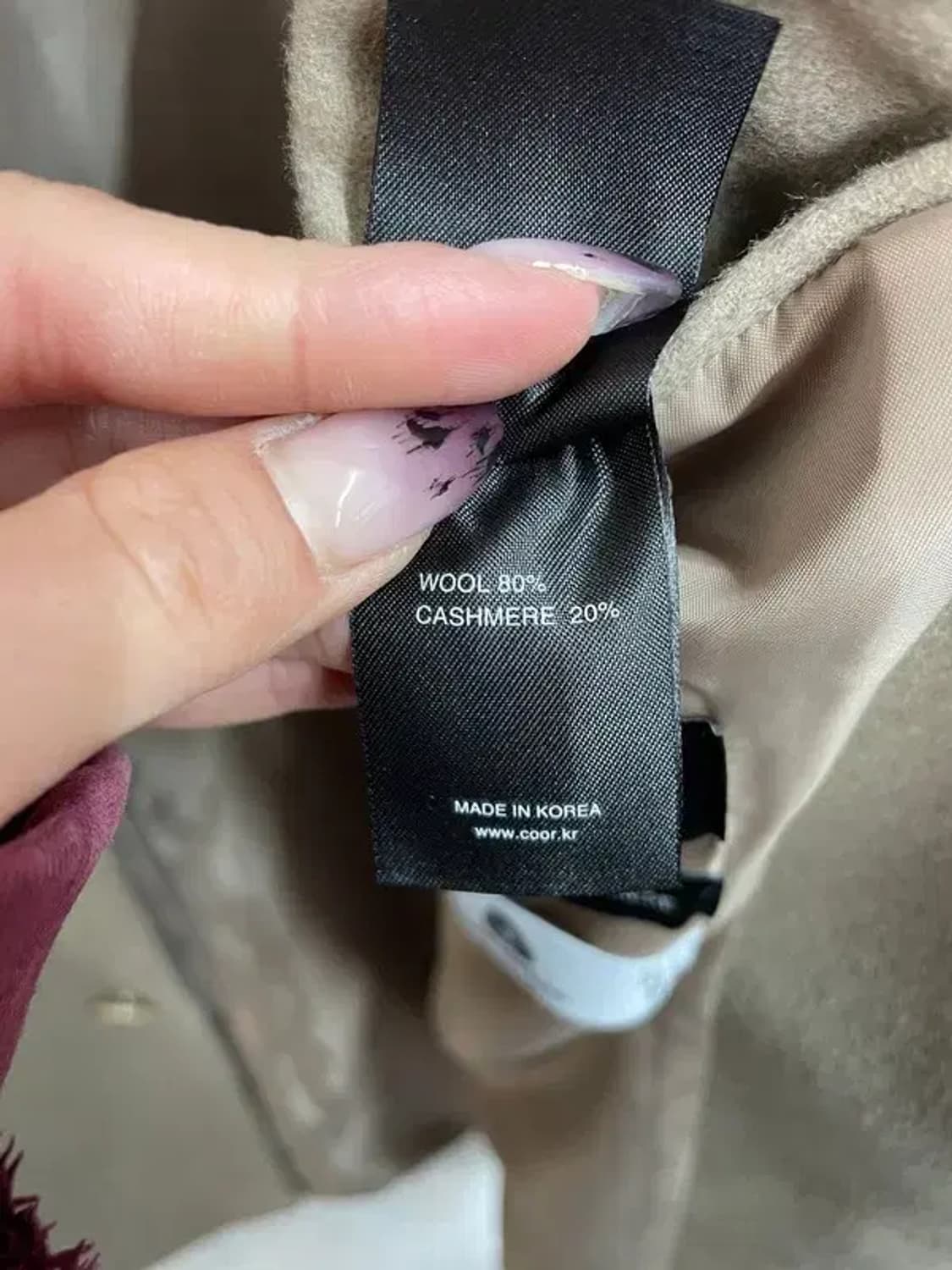 미디움 coor 울 캐시미어 롱코트 베이지 상품이미지9