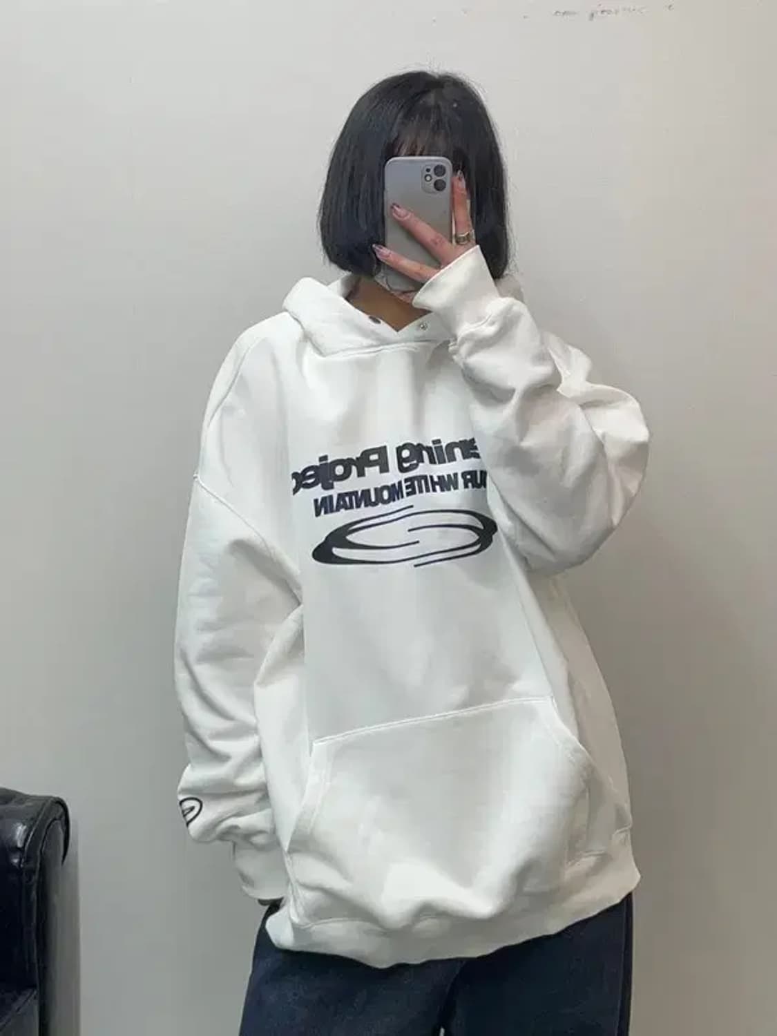 3사이즈 오프닝프로젝트 아이덴티티 후디 오프화이트 상품이미지1