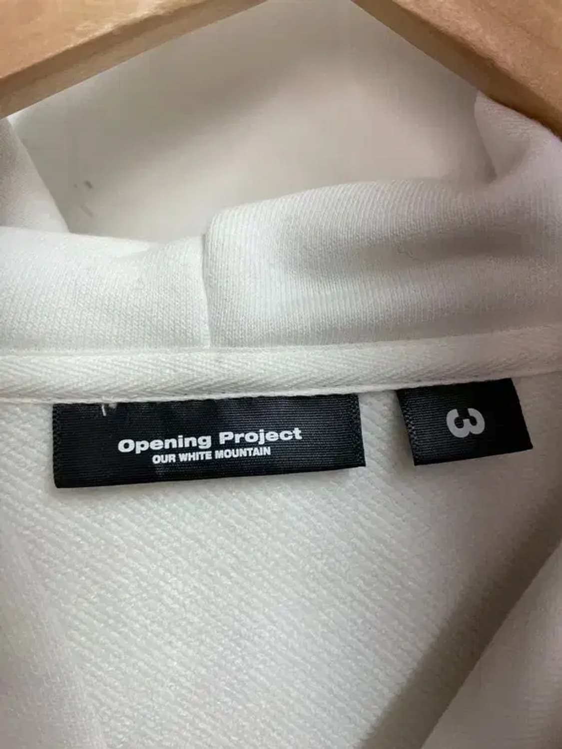 3사이즈 오프닝프로젝트 아이덴티티 후디 오프화이트 상품이미지7