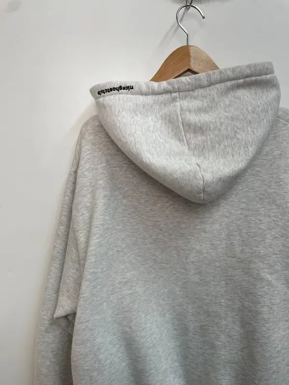 라지 나이스고스트클럽 오버핏 베어 프린팅 로고 후드티셔츠 후디 상품이미지10