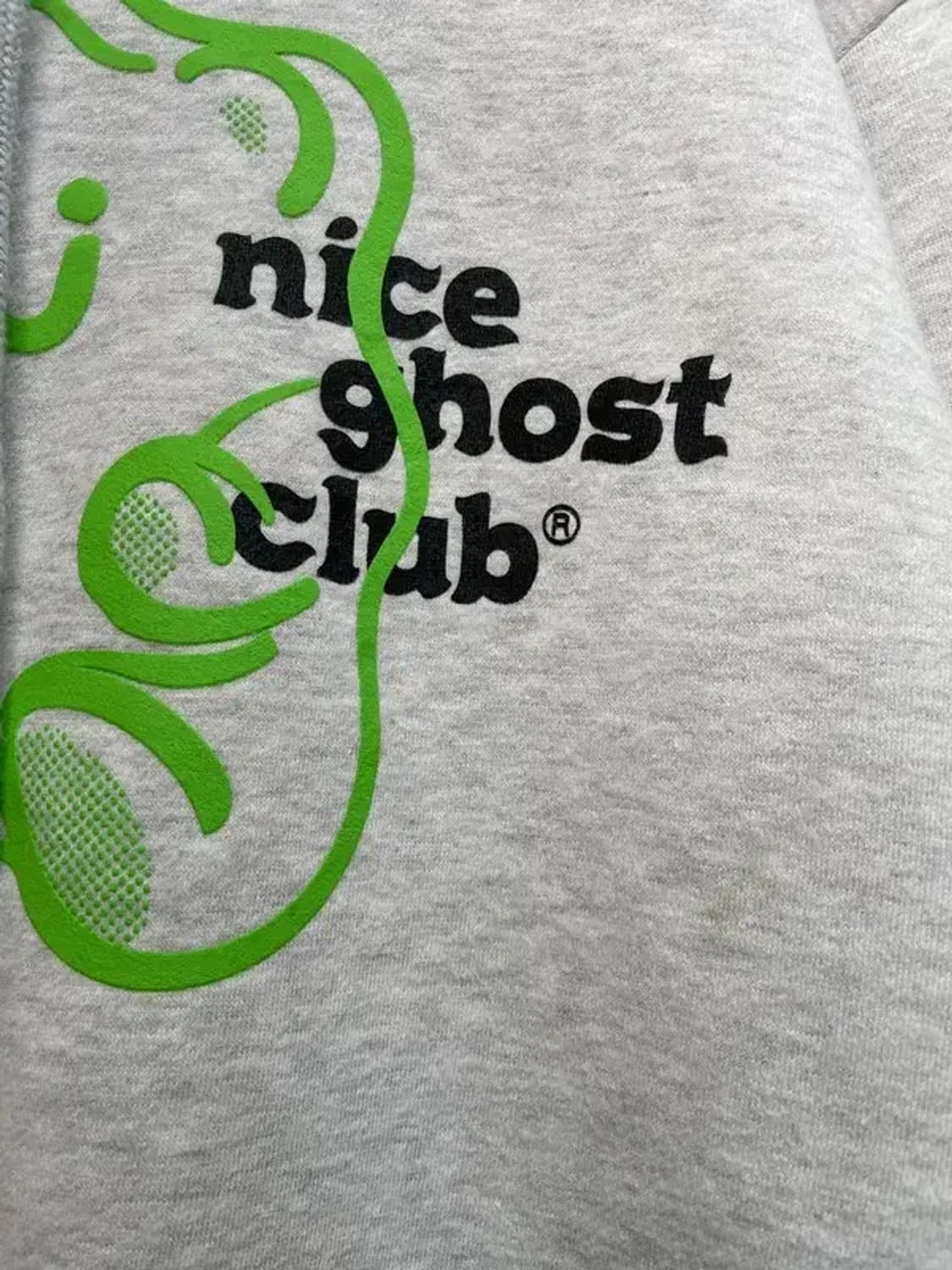 라지 나이스고스트클럽 오버핏 베어 프린팅 로고 후드티셔츠 후디 상품이미지5